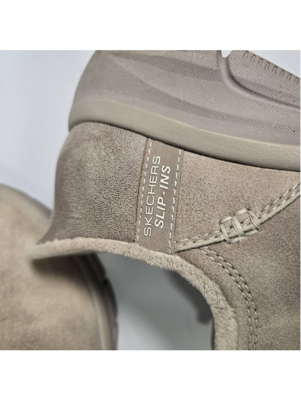 Skechers Easy Going Modern Hour Taupe Slip On Comfort Shoes Womens 7 Vegan Suede - Picture 2 of 15